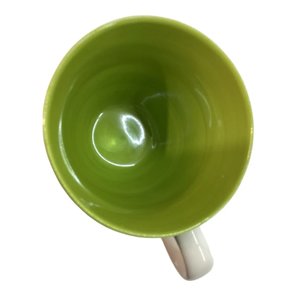 Starbucks 2005 - 12oz Love Words Coffee Mug Tea Cup - Green Gray White &‎ Red